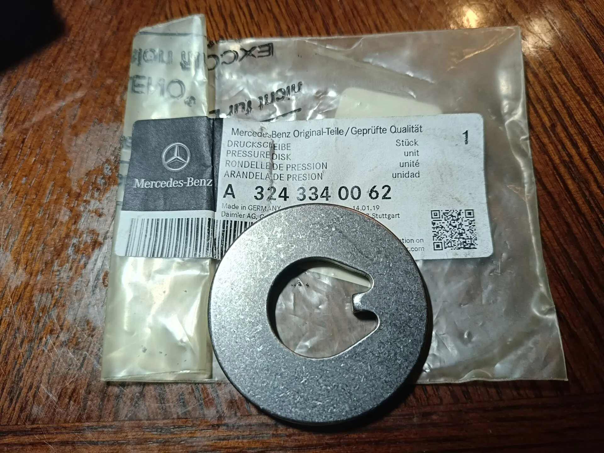 A3243340062 стопорная шайба передней ступицы